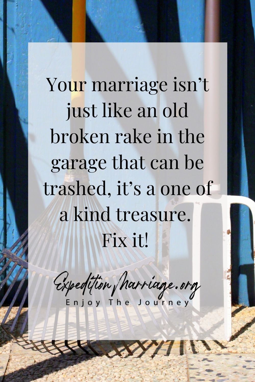 Emphasizing the importance of taking care of marriage